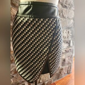 Chic Black and Cream Women's Skirt